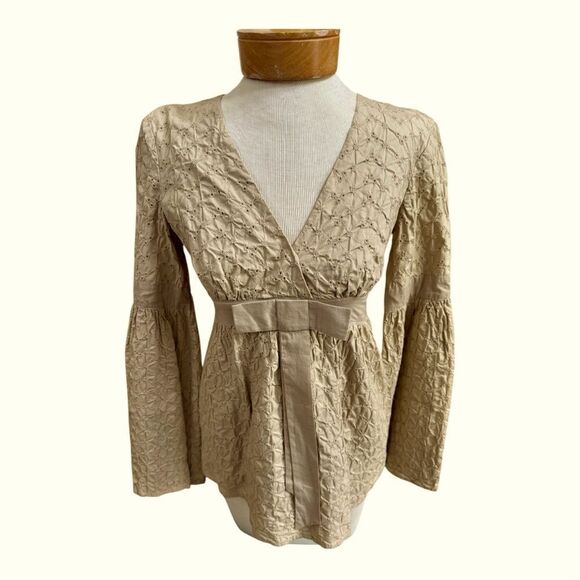 MICHAEL Michael Kors Eyelet Bell Sleeve.size 2 - Picture 2 of 8